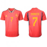 Spain Alvaro Morata #7 Replica Home Shirt World Cup 2022 Short Sleeve